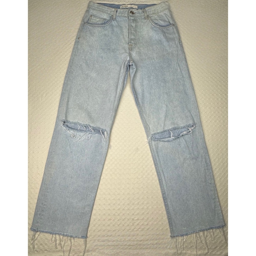 Grlfrnd Bella Boyfriend Jeans Women Distressed Sz 27 (31x31) Y2K Baggy LA Made‎